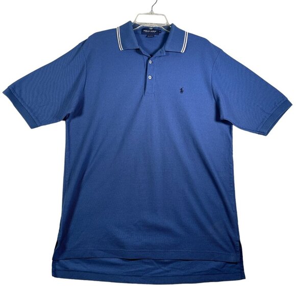 Polo Golf Other - Polo Golf Ralph Lauren Shirt Mens L Blue Cotton Short Sleeve Blue Pony Logo